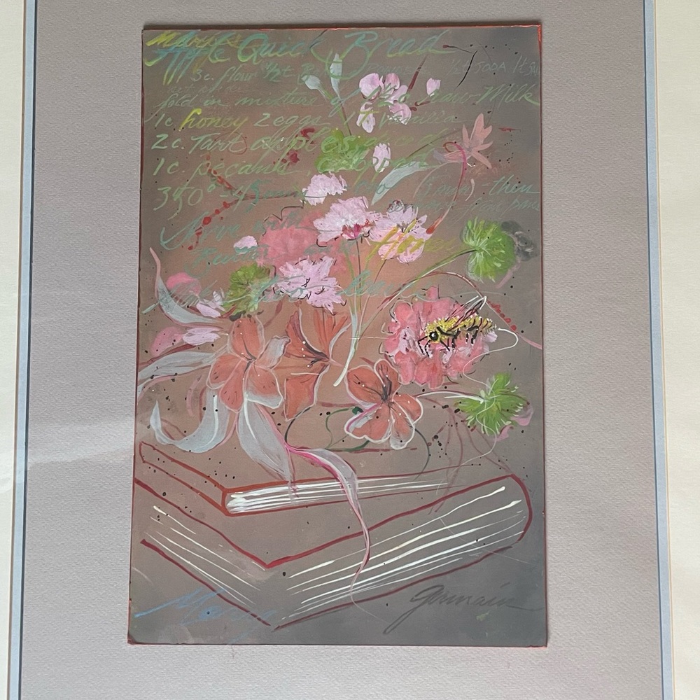 Origins painting flower scene farmhouse